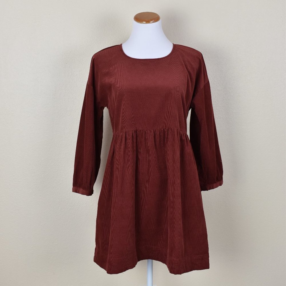 Madewell Corduroy Puff Sleeve Mini Dress Petite M